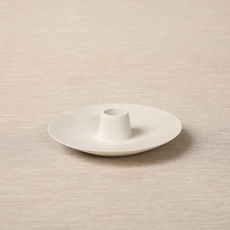 Blonde cedar tapered candle holder