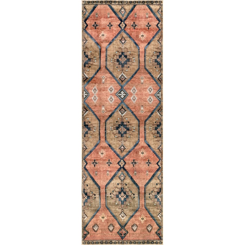 Katana Collage Washable Rug | Rust