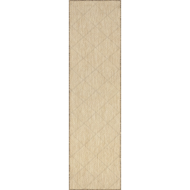 Kirstin Diamond Faux Jute Indoor/Outdoor Rug | Brown
