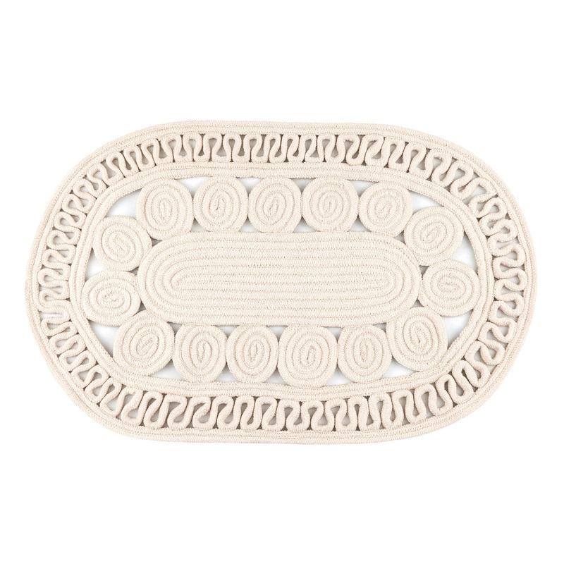 Reef Handwoven Indoor/Outdoor Oval Rug | Ivory