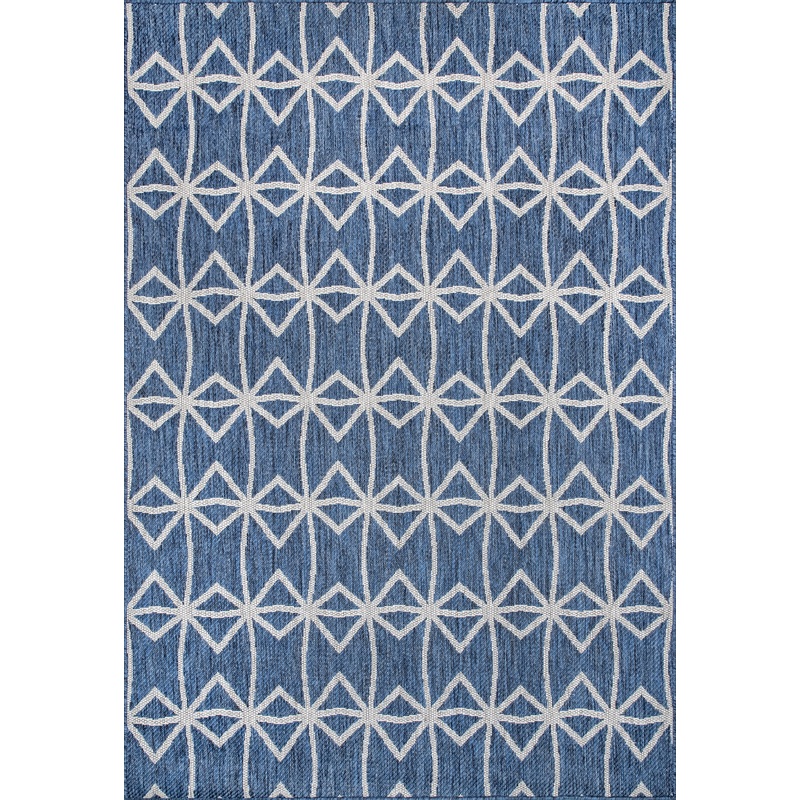 Ivied Trellis Indoor/Outdoor Flatweave Rug | Blue