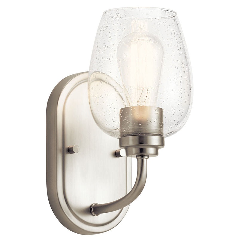 Kichler 44381 Valserrano 1-lt 10″ Tall Wall Sconce with Clear Seeded Glass