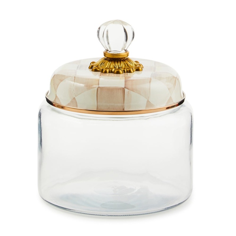 Mocha Check Kitchen Canister