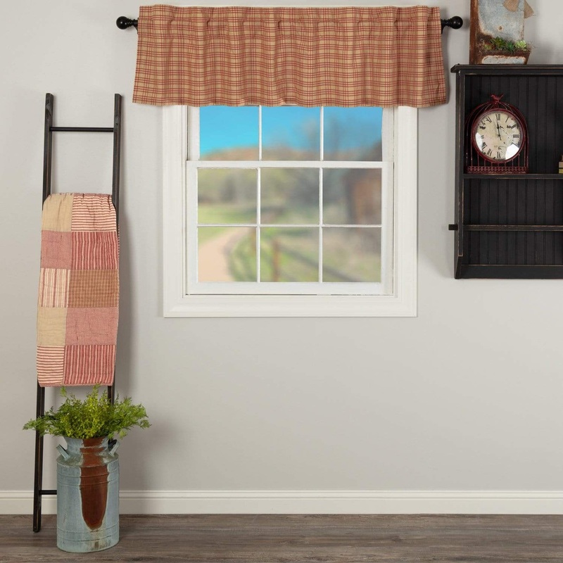Sawyer Mill Red Plaid Valance 16×72