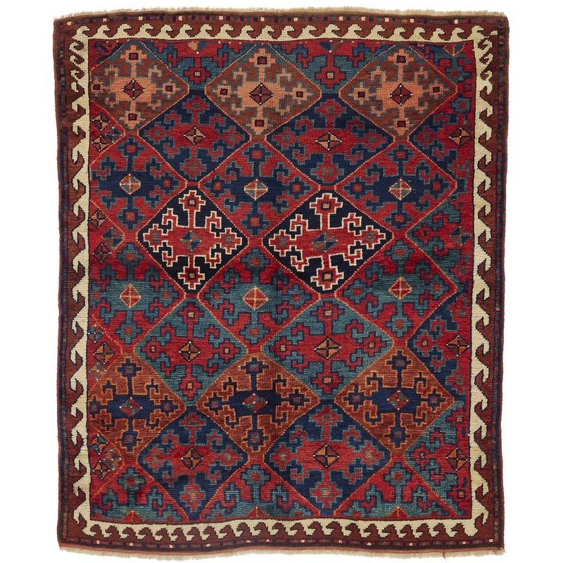 ANTIQUE KURDISH END OF 19TH CENTURY 4’4″ X 5’1″