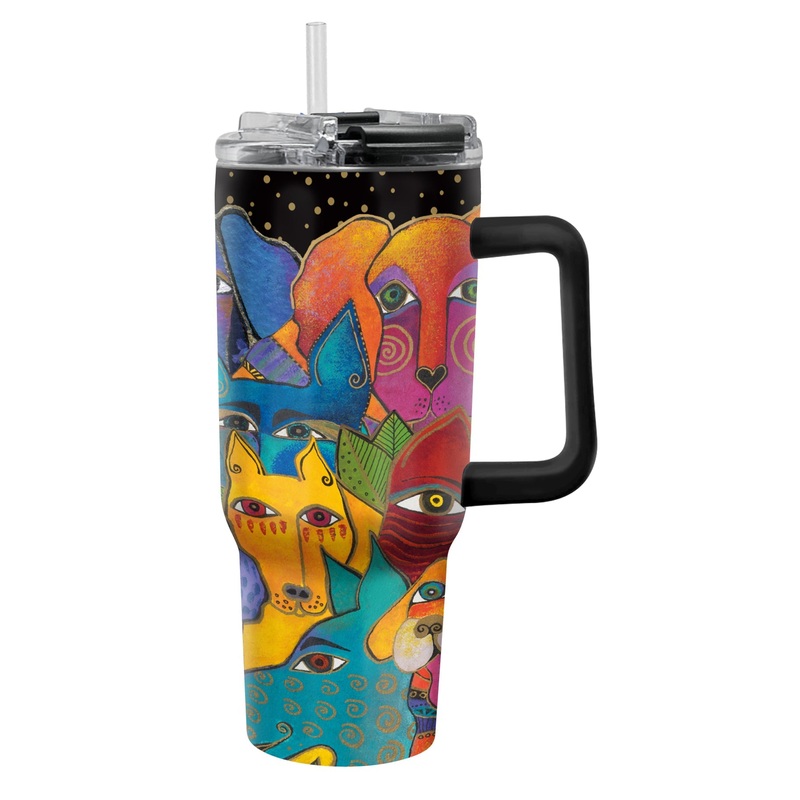 30 oz Tumbler – Laurel Burch “Dogs, Dogs, Dogs”