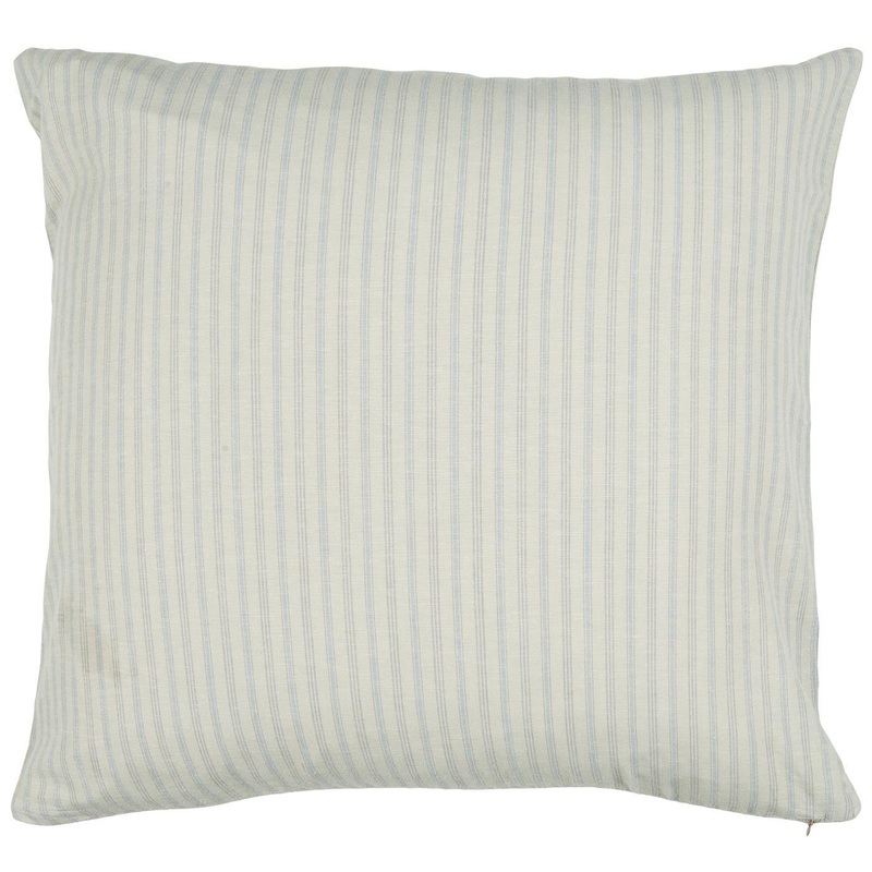 Cushion Natural W/Light Blue Stripes 60 x 60cm