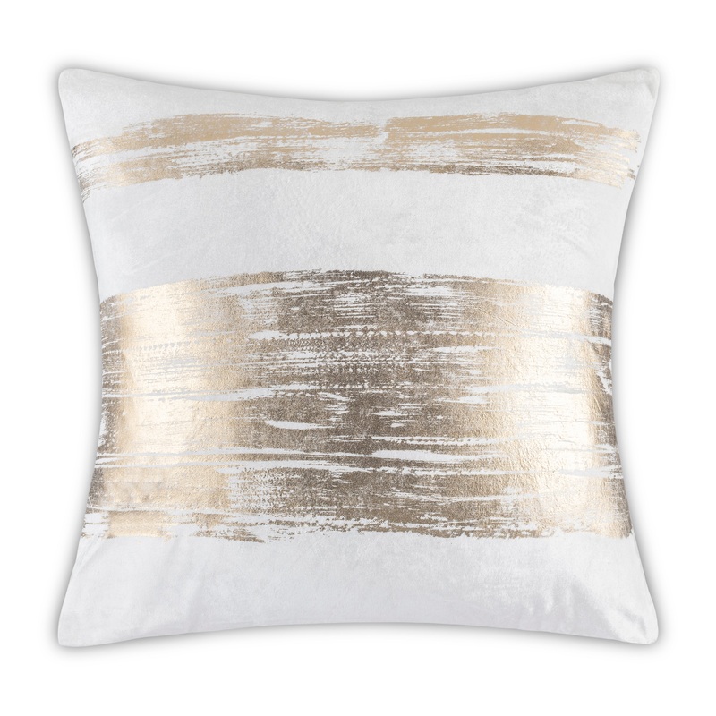 Inspire Me! Home Decor Leyla Ivory Gold Pillow