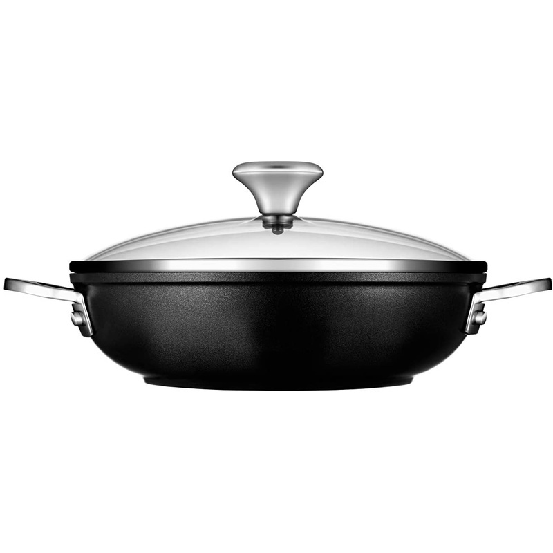 Le Creuset Toughened Nonstick PRO Shallow Casserole/Braiser with glass lid