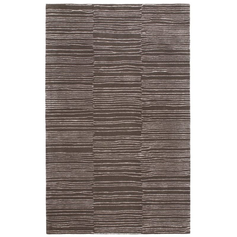 Striae Hand Tufted Wool Rug | Grey