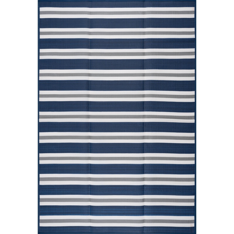 Tayse Stripes Area Rug LNA12-Seattle Contemporary Flat Weave Indoor/Outdoor Polypropylene