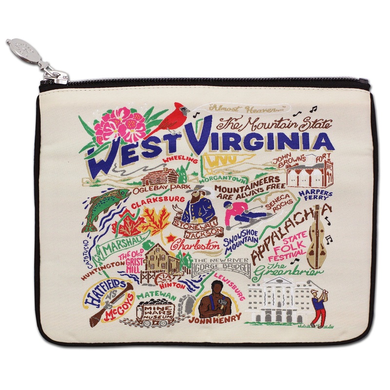 West Virginia Zip Pouch – Natural