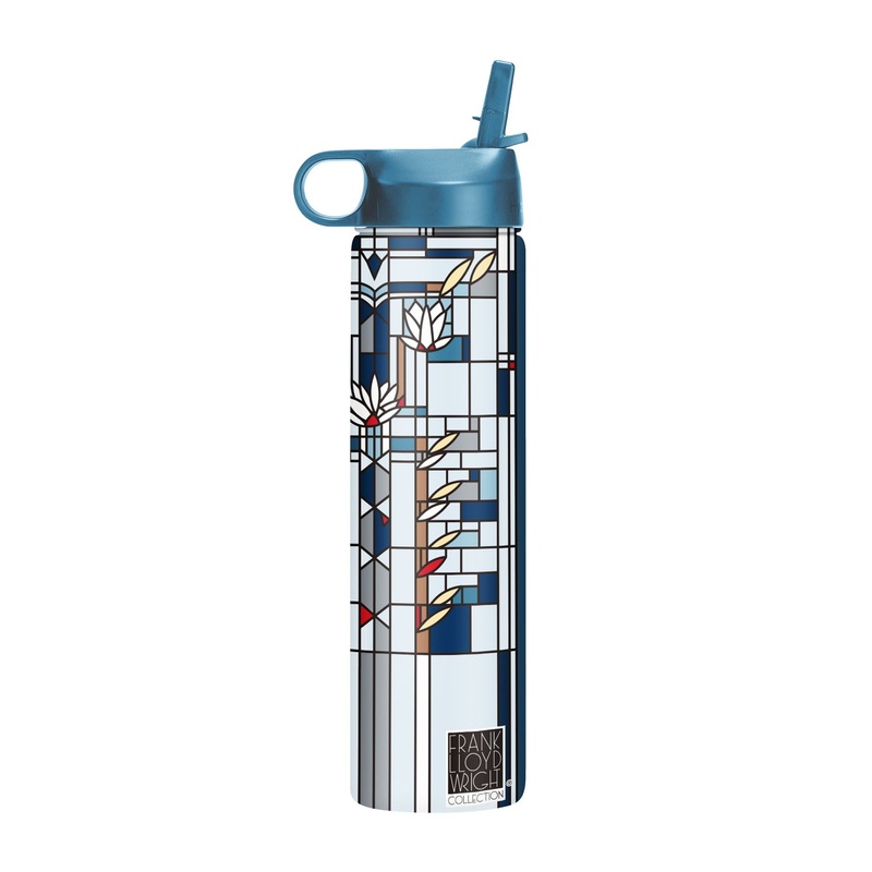 24 oz Water Bottle – Frank Lloyd Wright “Waterlilies”
