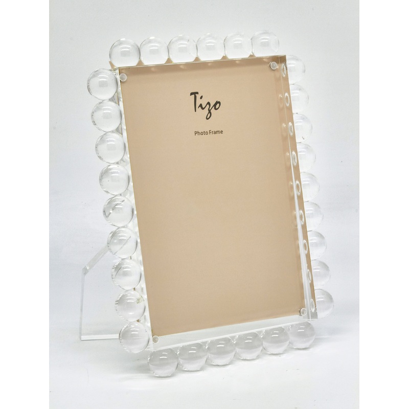 Acrylic Frame w/Clear Bubbles