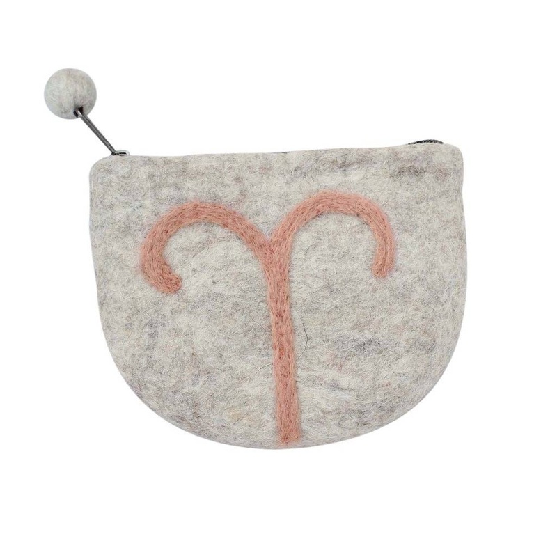 Felt Aries Zodiac Coin Purse – Global Groove