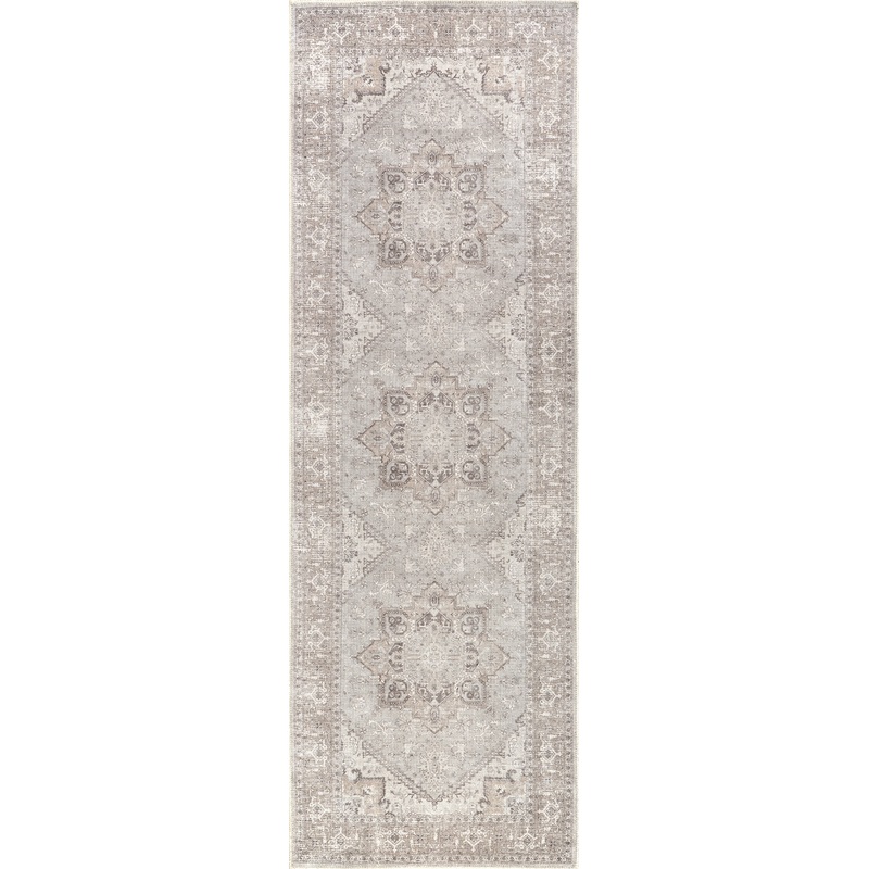 Manuela Medallion Washable Rug | Beige