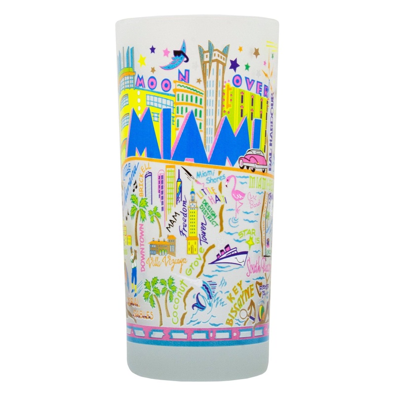Miami Drinking Glass