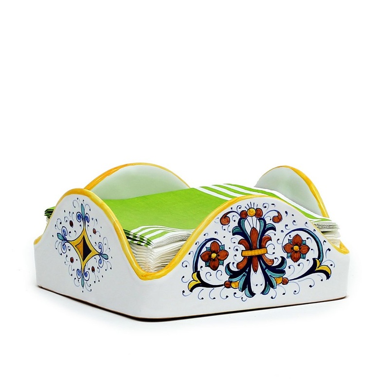 RICCO DERUTA CLASSICO: Square Napkins Holder (For Luncheon Size napkins 6.5″x6.5″)