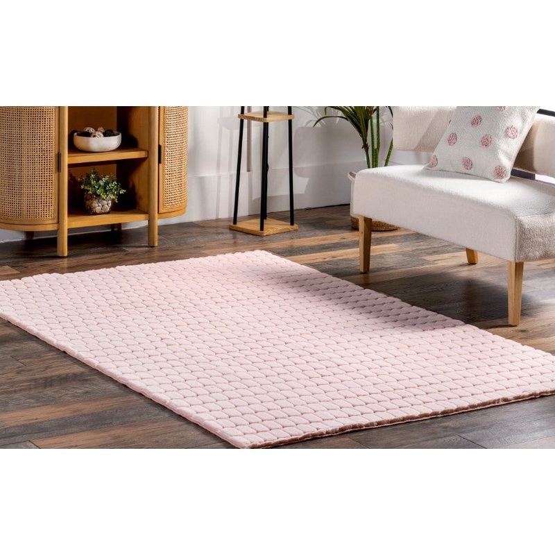 5 x 8 Tile Faux Rabbit Machine Washable Area Rug