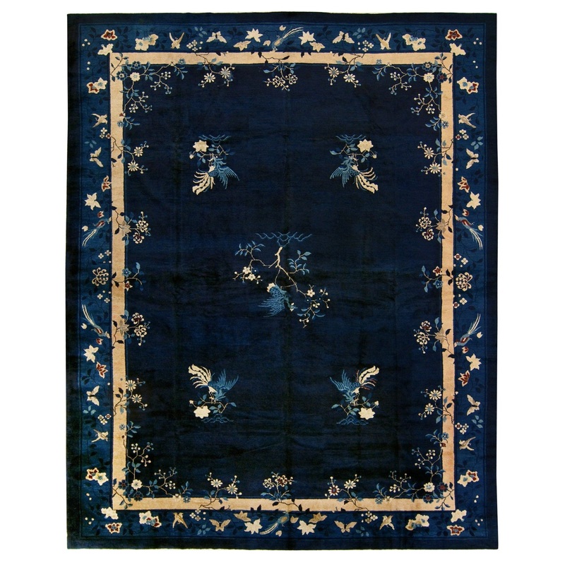 ANTIQUE CHINESE PEKING, NAVY 10′ 10” x 13′ 6”