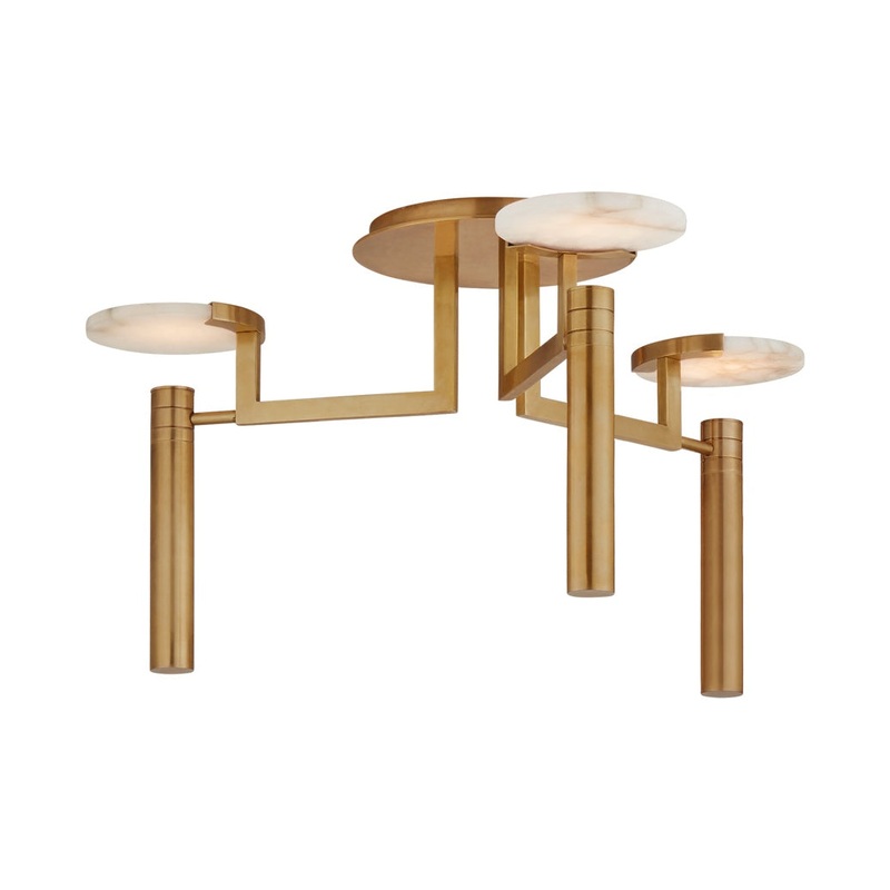 Melange Large Floating Disc Semi-Flush Chandelier