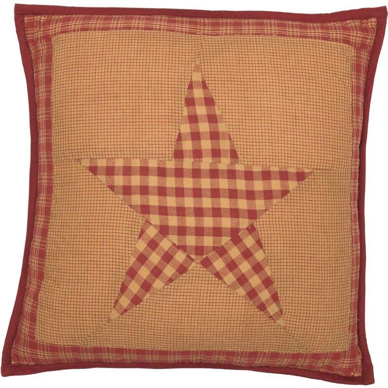 Ninepatch Star Quilted Pillow 16×16