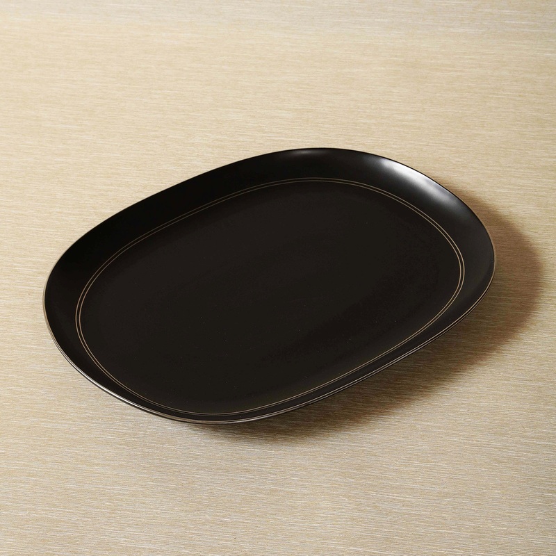 Tiago Matte charcoal large oval platter