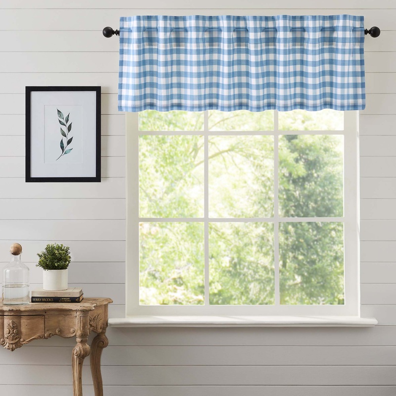 Annie Buffalo Blue Check Valance 16×72