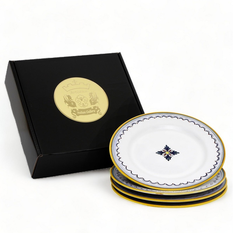 GIFT BOX: With Deruta Dinner Plate – RICCO DERUTA design (4 Pcs)