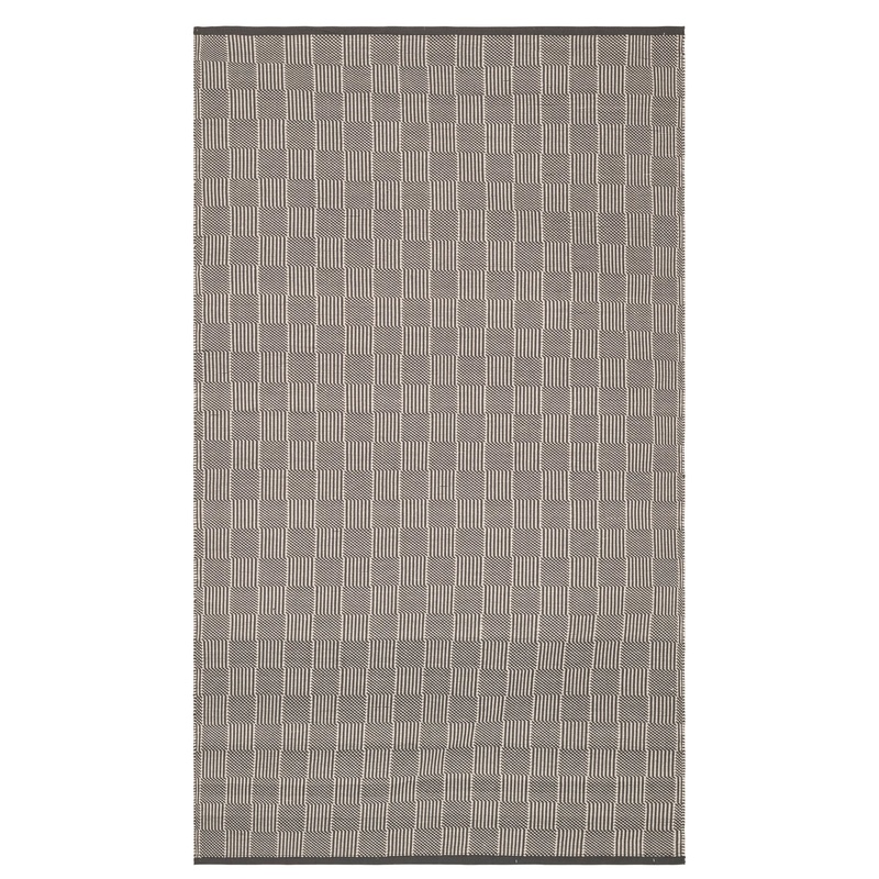 Squares Handwoven Indoor/Outdoor Rug | Grey