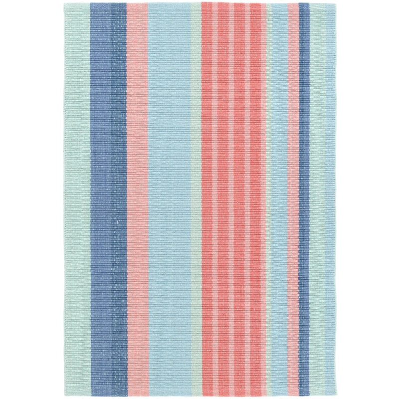Aruba Stripe Handwoven Cotton Rug | Multi