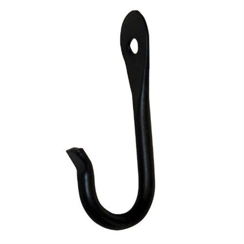 Hookery J-Hook Hanger with Flared End for Bird Feeders or Hanging Plants  Holds 25lb, Black, 3″