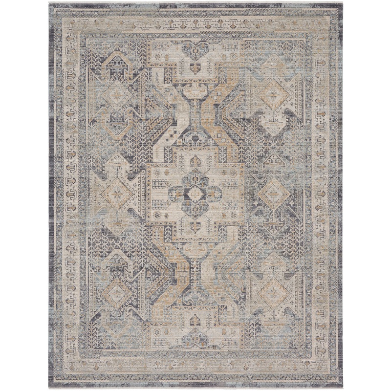 Nourison Lynx 8’6″ x 11’4″ Ivory Charcoal Vintage Indoor Rug