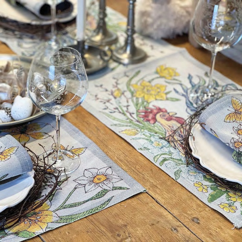 Fjderblom Organic Cotton Woven Table & Kitchen Textiles Collection