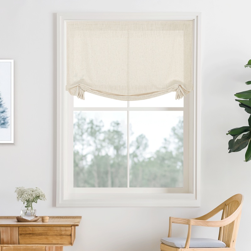 Kelly Linen Roman Shades & Blinds | Swag