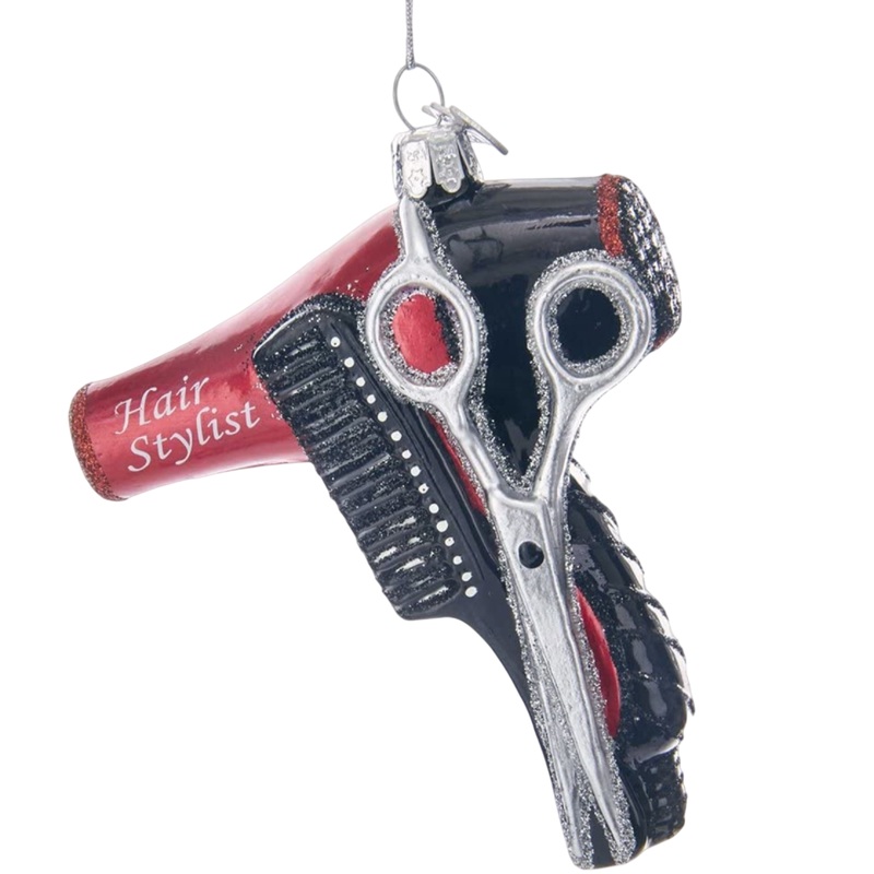 Kurt Adler Noble Gems Hair Stylist Glass Ornament