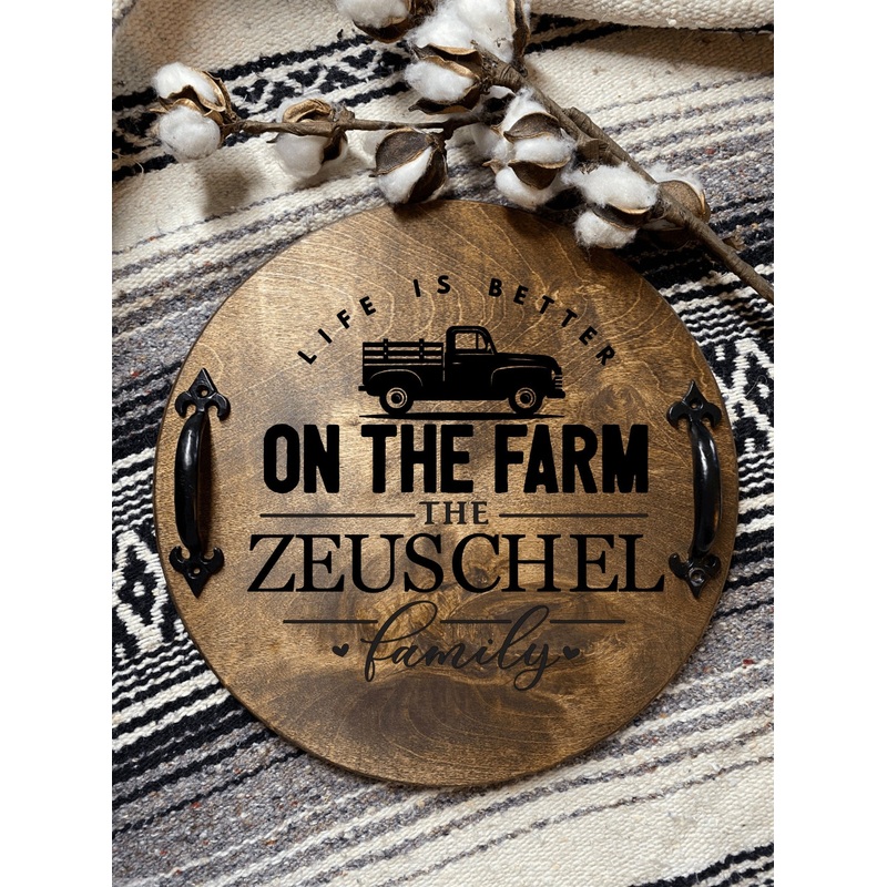 Personalized Wood Serving Tray