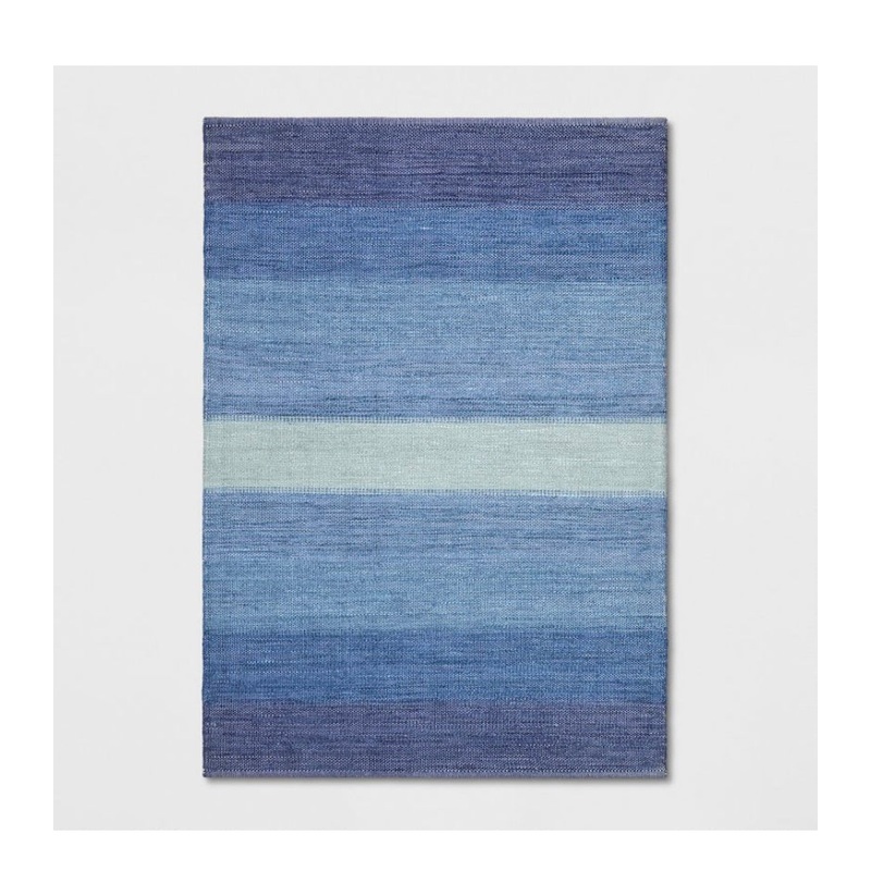7’X10′ Stripe Woven Area Rug Blue