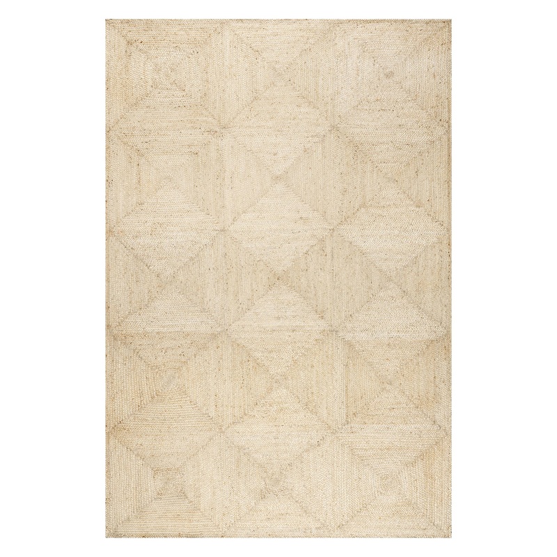 Juniper Jute Tiled Rug | Ivory