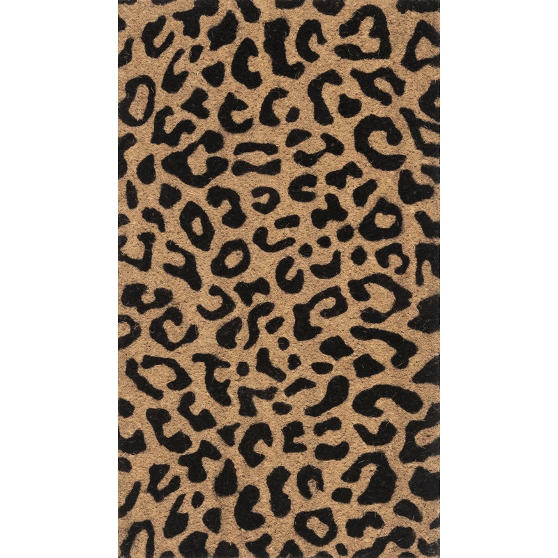 Leopard Spotted Coir Doormat | Natural