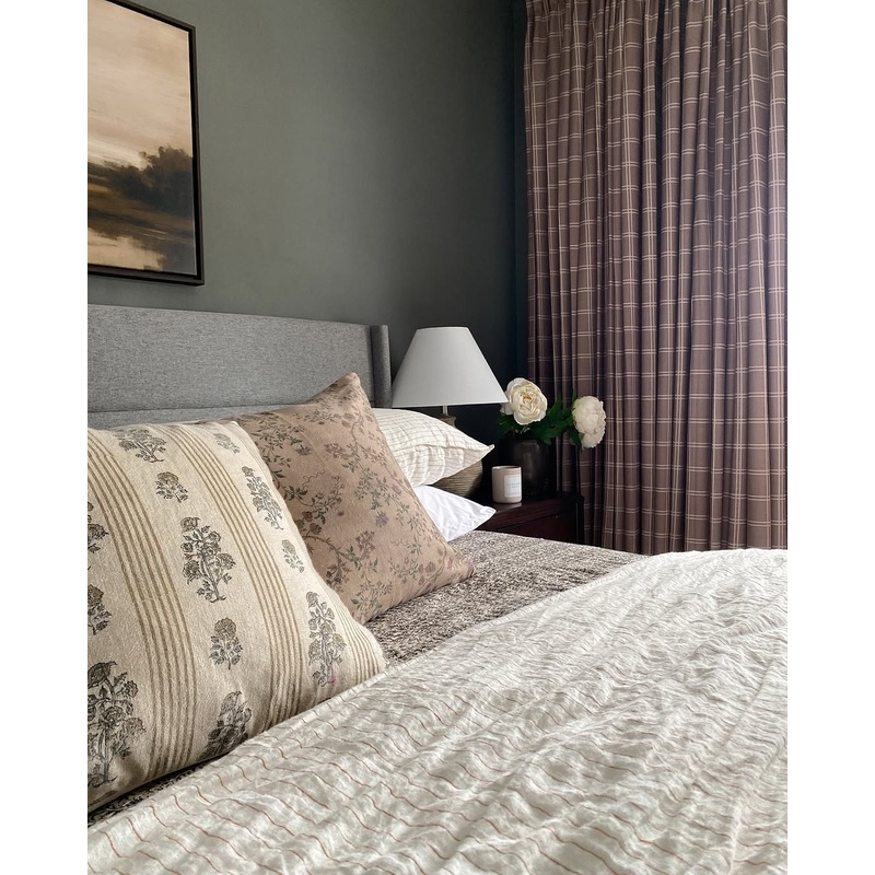Vivienne Plaid Stripes Linen Curtains & Drapes Soft Top
