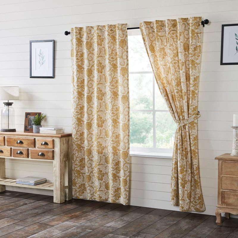 Dorset Gold Floral Panel Set of 2 84×40