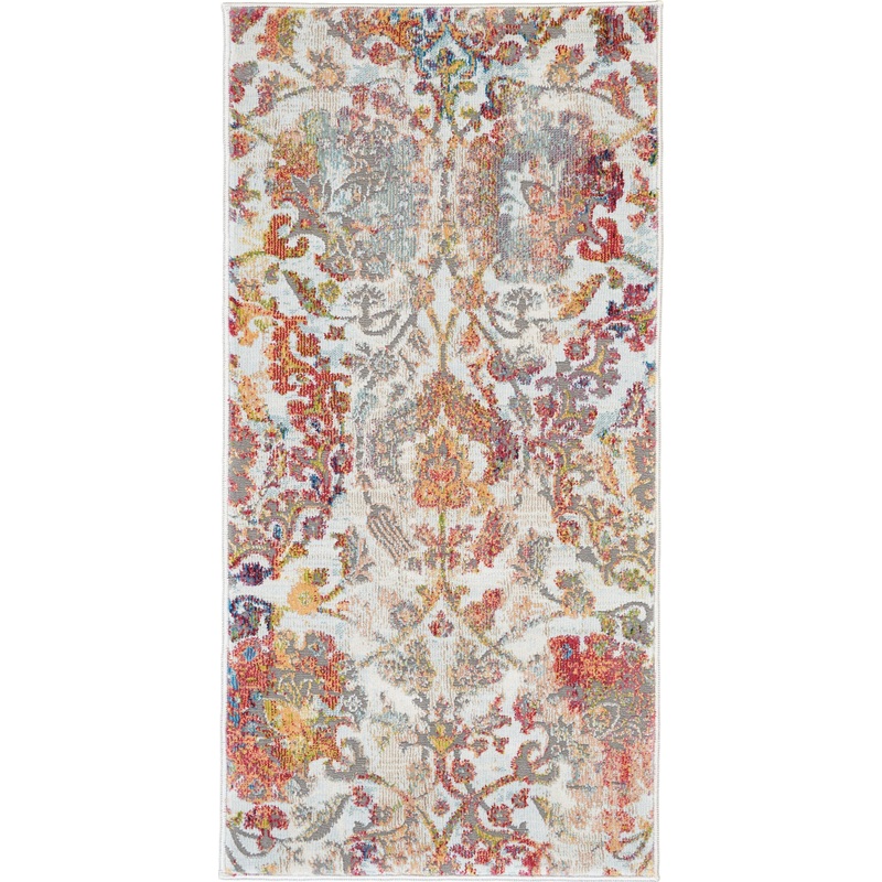 Nourison Ankara Global 2′ x 4′ Ivory/Orange Vintage Indoor Rug