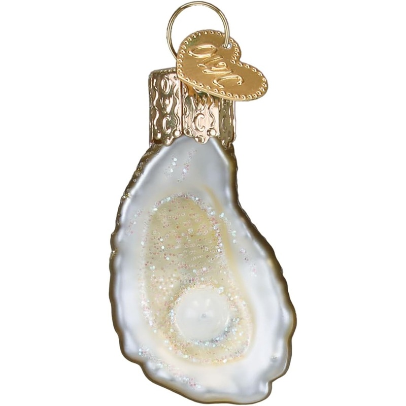 Old World Christmas Blown Glass Ornament for Christmas Tree, Gumdrops (Mini) Collection, Oyster with Pearl