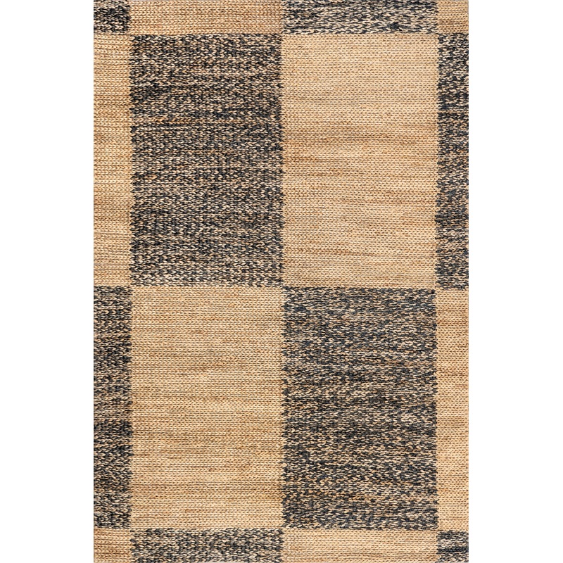 Sari Oversize Checkered Jute Rug | Natural