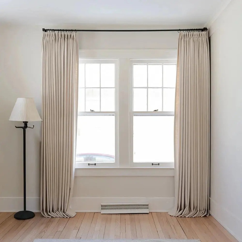 Isabella Cotton Drapery Pinch Pleat with Unlined