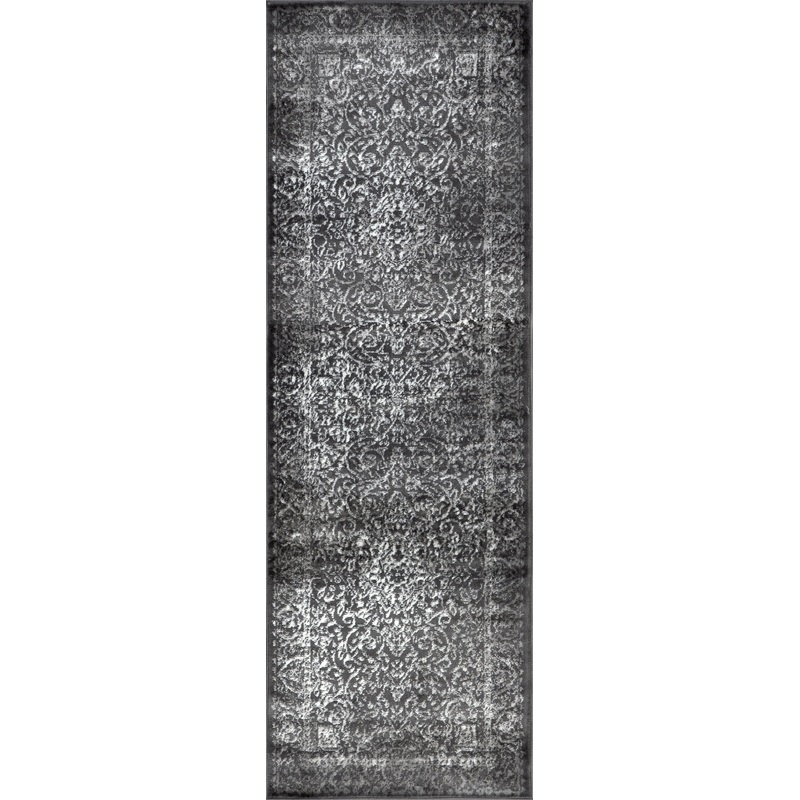 Persian Wreath Rug | Dark Grey
