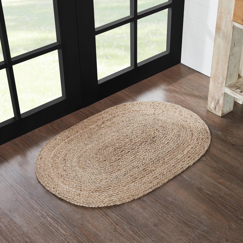 Natural Jute Rug Oval 24×36