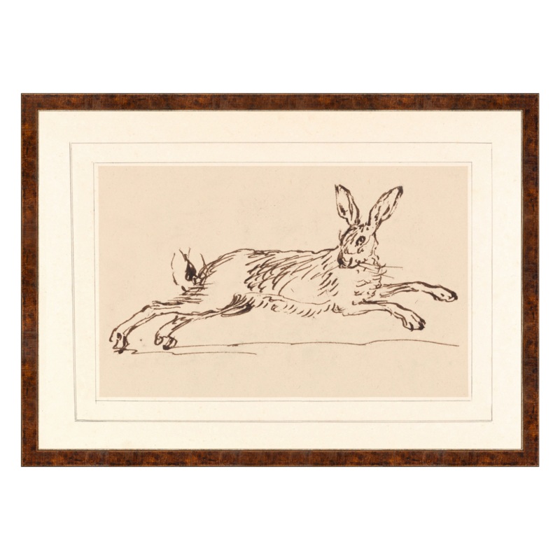 “Rabbit Running” Framed Art Print