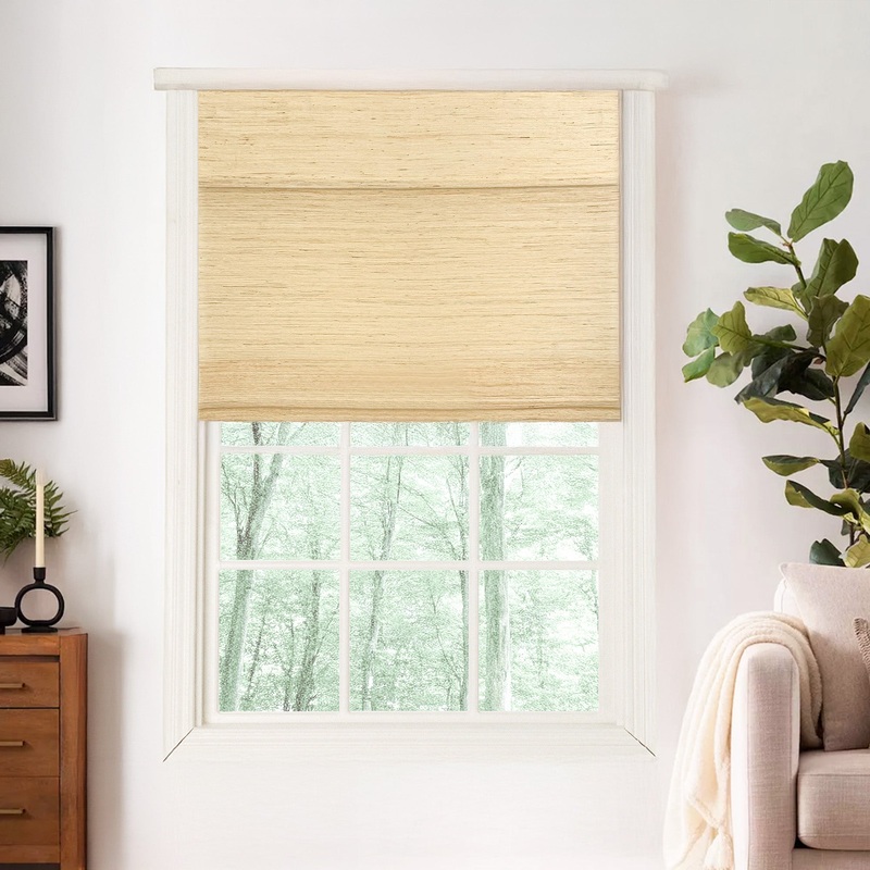 Ramie Woven Bamboo Blinds & Shades | Cashew